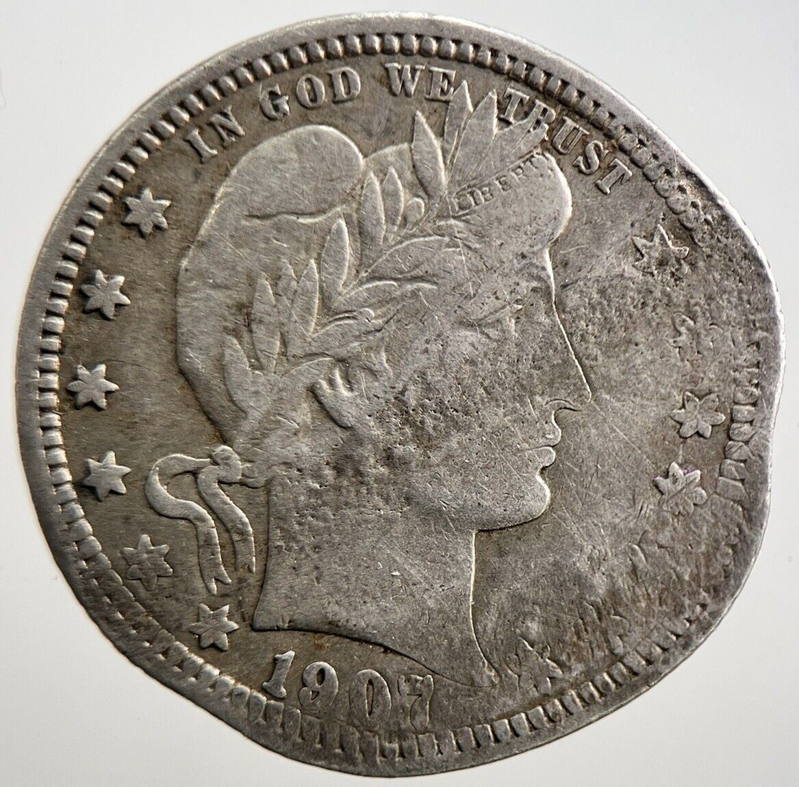 1907 US USA Liberty Quarter Dollar Silver Coin | Collectable Grade | a3811