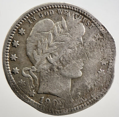 1907 US USA Liberty Quarter Dollar Silver Coin | Collectable Grade | a3811