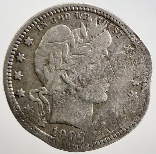 1907 US USA Liberty Quarter Dollar Silver Coin | Collectable Grade | a3811