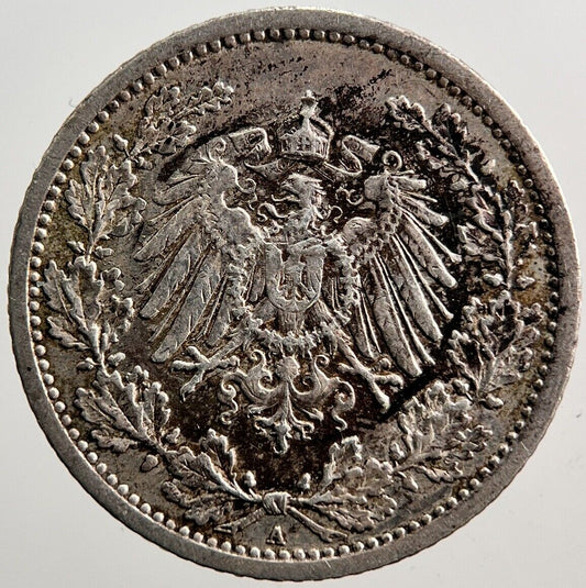1907 Germany 1/2 Half Mark Silver Coin | Collectable Grade | a3821