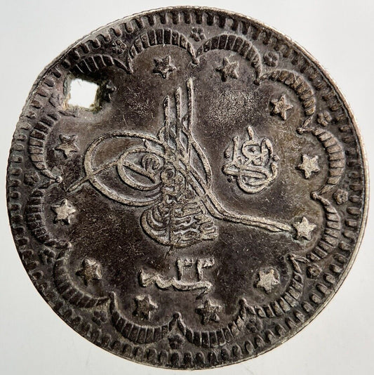 1907 Islamic Turkey Ottoman Empire 10 Kurus Silver Coin | Very High Grade