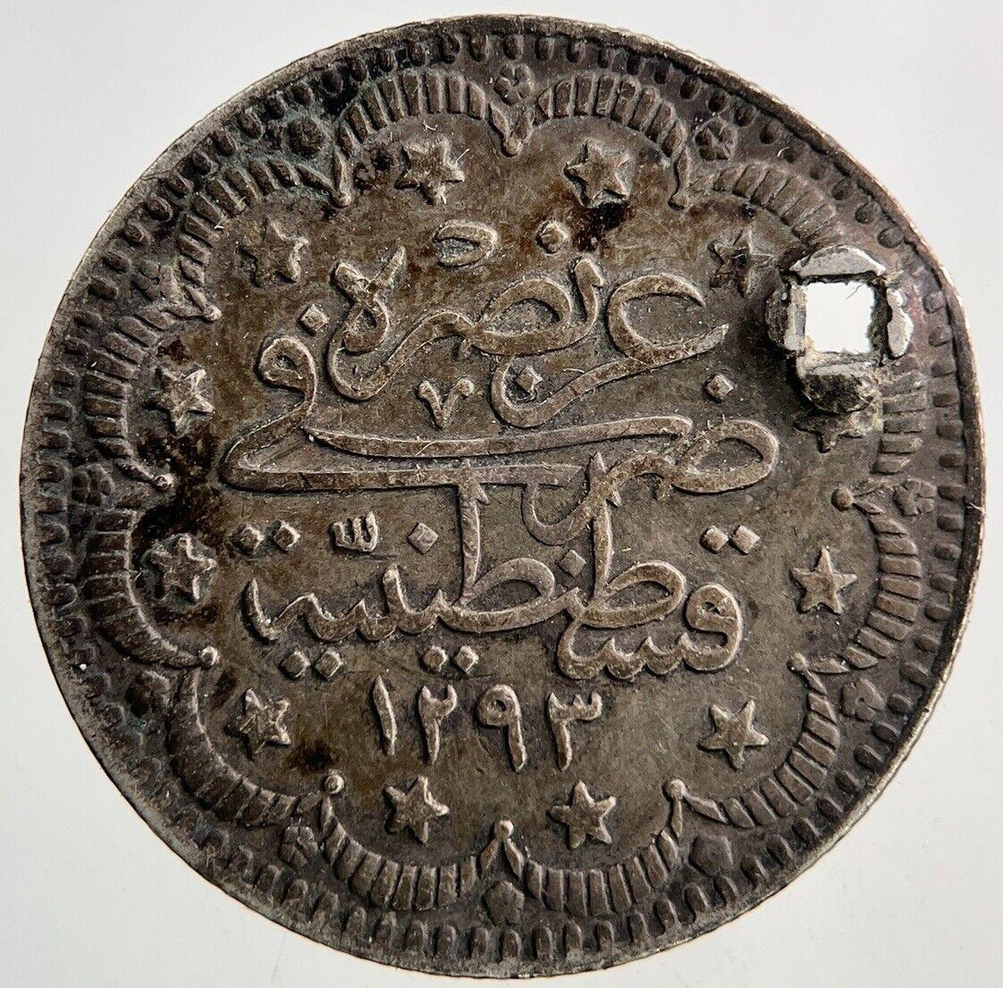 1907 Islamic Turkey Ottoman Empire 10 Kurus Silver Coin | Very High Grade