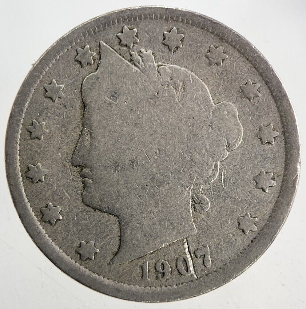 1907 US USA Nickel V 5 Cents Coin | Collectable Grade