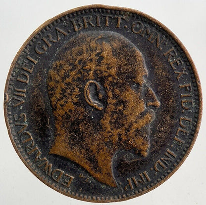 1908 Edward VII Farthing Coin | Very High Grade
