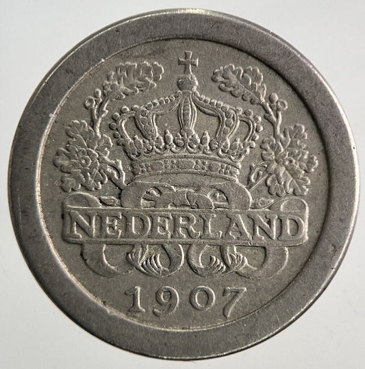 1907 Netherlands 5 Cent Coin | Fine Collectable Grade