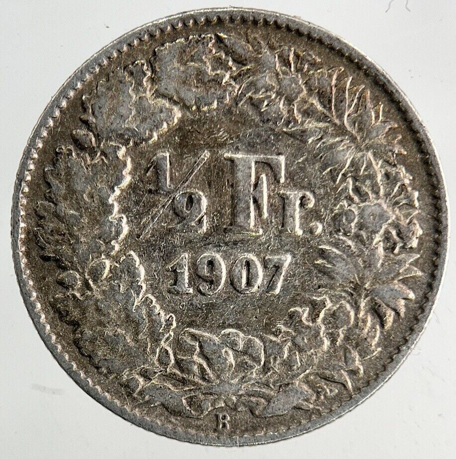 1907 Switzerland Swiss 1/2 Half Franc Silver Coin | Collectable Grade