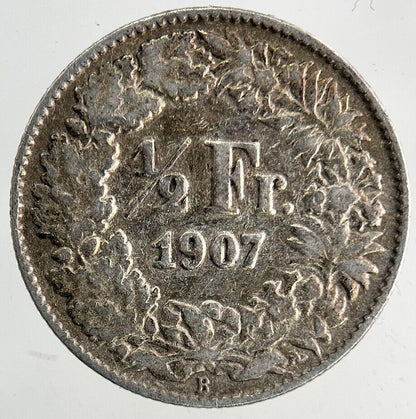1907 Switzerland Swiss 1/2 Half Franc Silver Coin | Collectable Grade