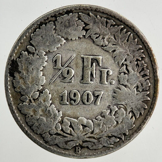 1907 Switzerland Swiss 1/2 Half Franc Silver Coin | Collectable Grade
