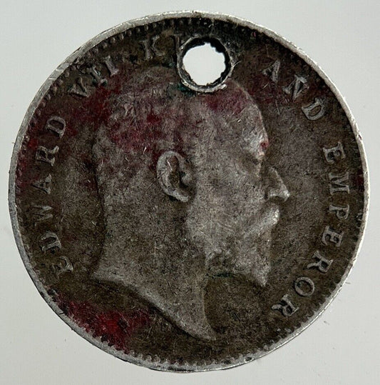 1907 India 2 Annas Silver Coin | Fine Collectable Grade