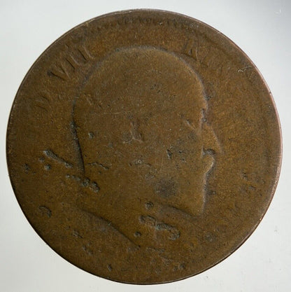 1907 India 1/4 Quarter Anna Coin | Fair Grade