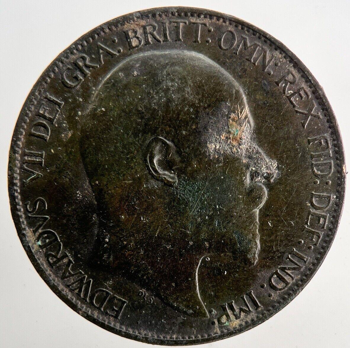 1908 Edward VII Half-Penny Coin | Fine Collectable Grade