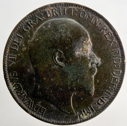 1908 Edward VII Half-Penny Coin | Fine Collectable Grade