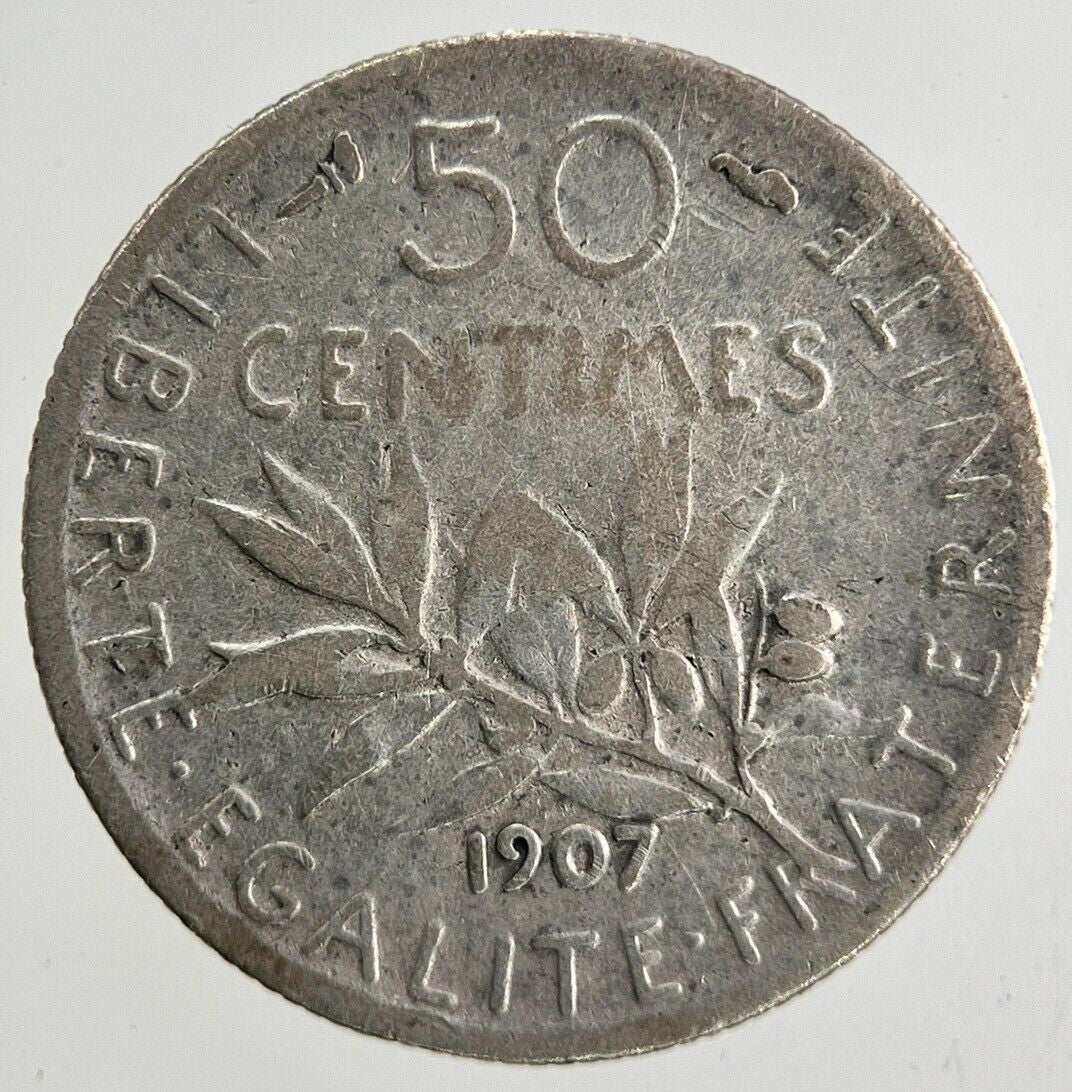 1907 France 50 Centimes Silver Coin | Collectable Grade