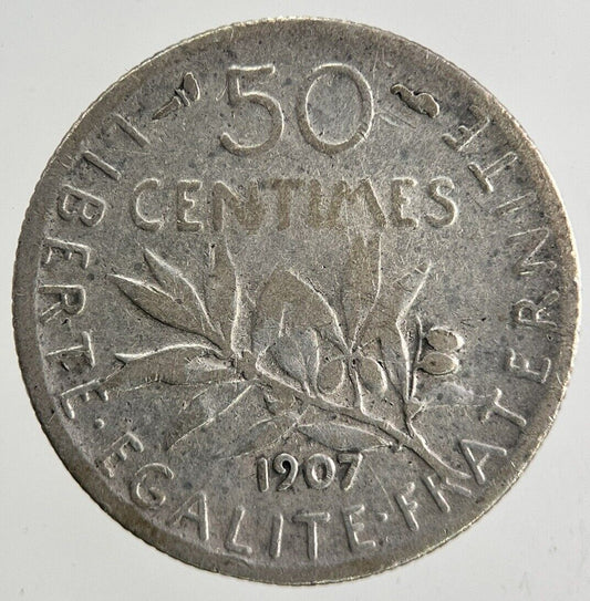 1907 France 50 Centimes Silver Coin | Collectable Grade