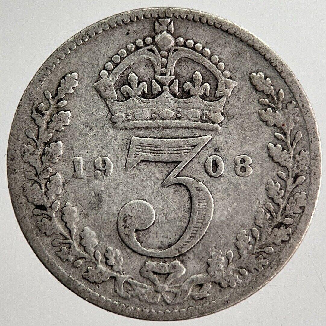 1908 Edward VII Threepence Silver Coin | Collectable Grade | a8717