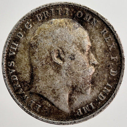 1908 Edward VII Threepence Silver Coin | Very High Grade | a8719