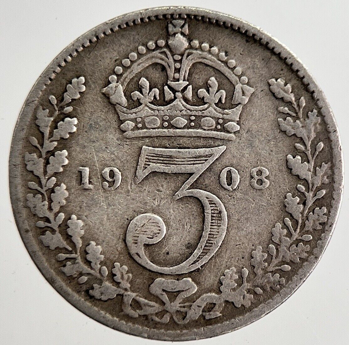 1908 Edward VII Threepence Silver Coin | Collectable Grade | a8869