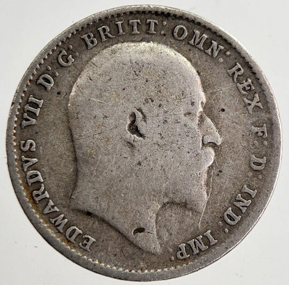 1908 Edward VII Threepence Silver Coin | Collectable Grade | a8869