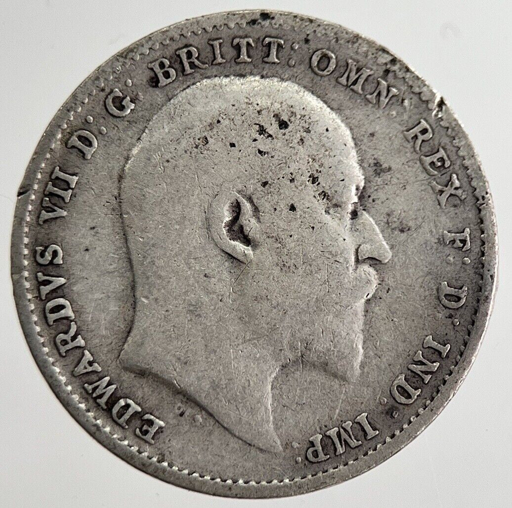 1908 Edward VII Threepence Silver Coin | Collectable Grade | a8873