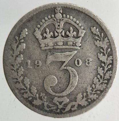 1908 Edward VII Threepence Silver Coin | Collectable Grade