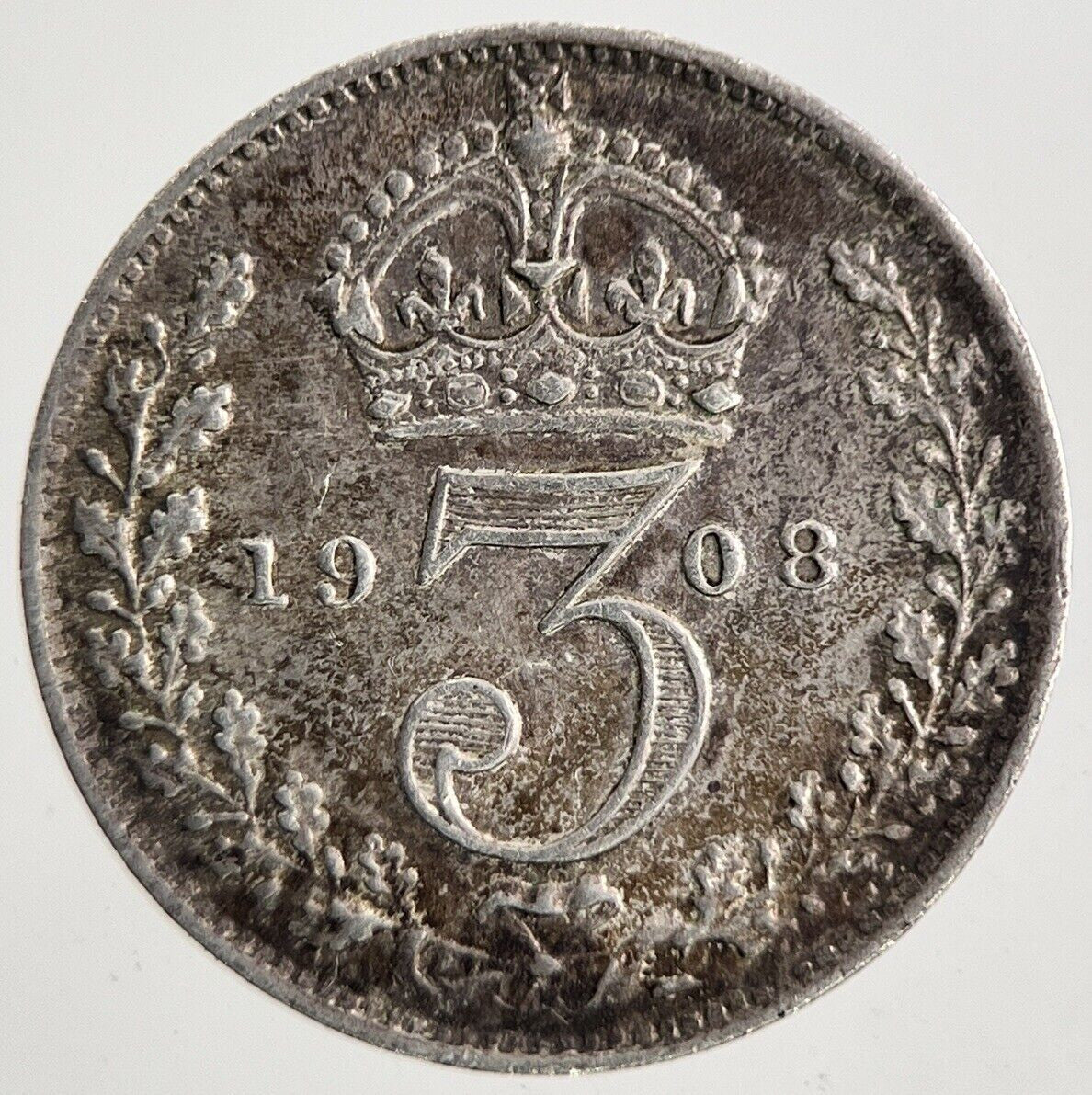 1908 Edward VII Threepence Silver Coin | Very High Grade | a9819