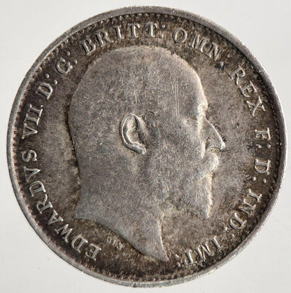 1908 Edward VII Threepence Silver Coin | Very High Grade | a9819