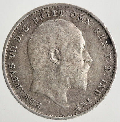 1908 Edward VII Threepence Silver Coin | Very High Grade | a9818