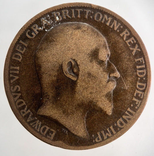 1908 Edward VII One Penny Coin | Collectable Grade