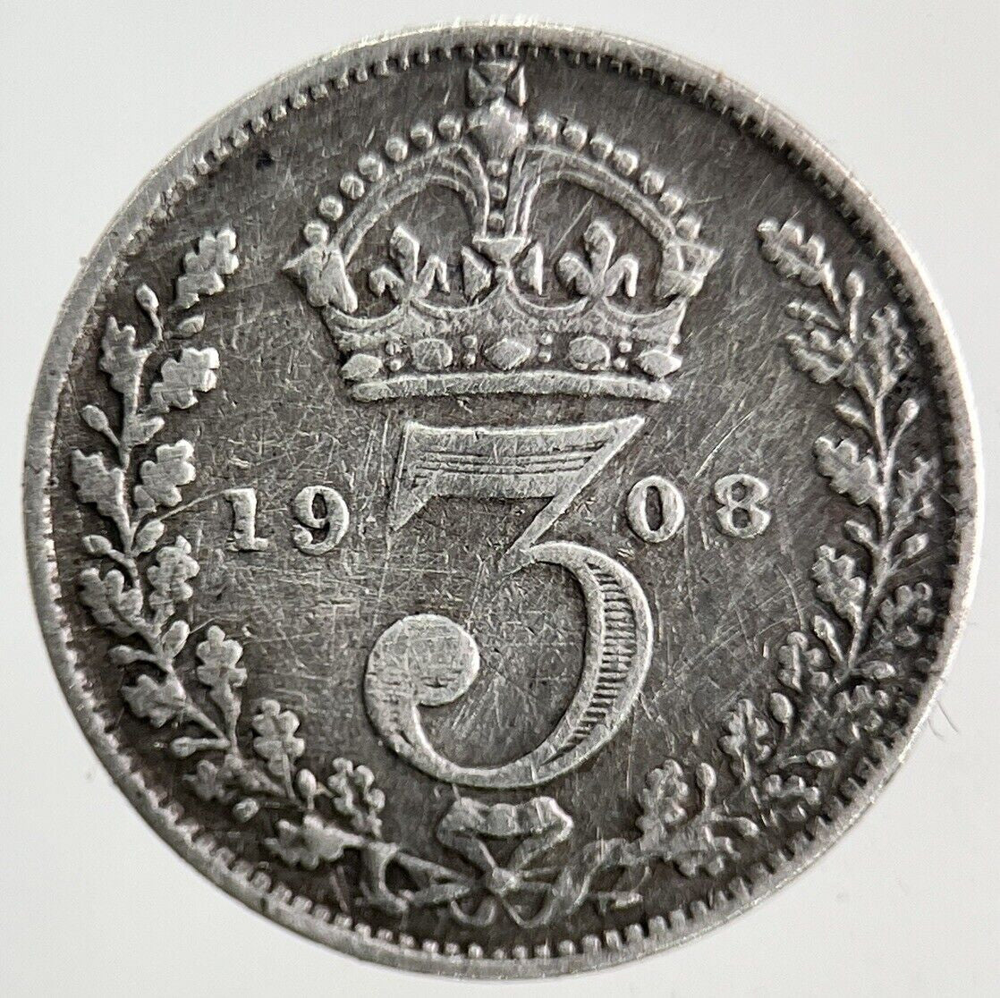 1908 Edward VII Threepence Silver Coin | Fine Collectable Grade