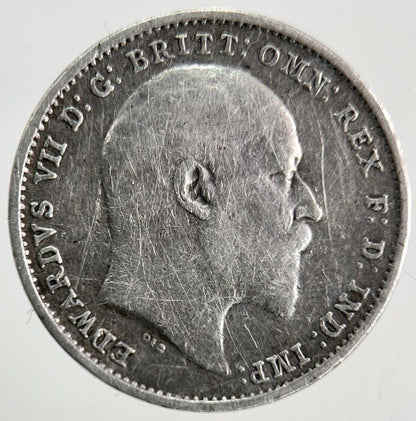 1908 Edward VII Threepence Silver Coin | Fine Collectable Grade