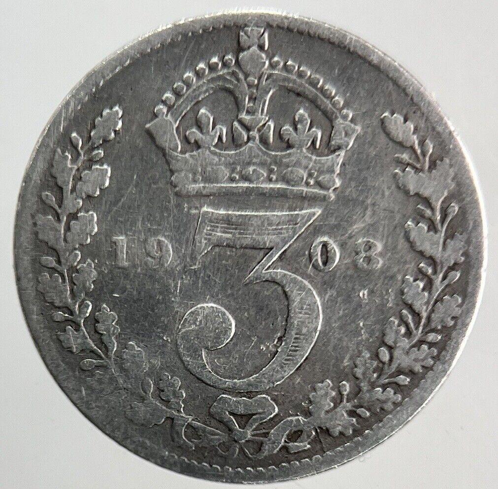 1908 Edward VII Threepence Silver Coin | Collectable Grade