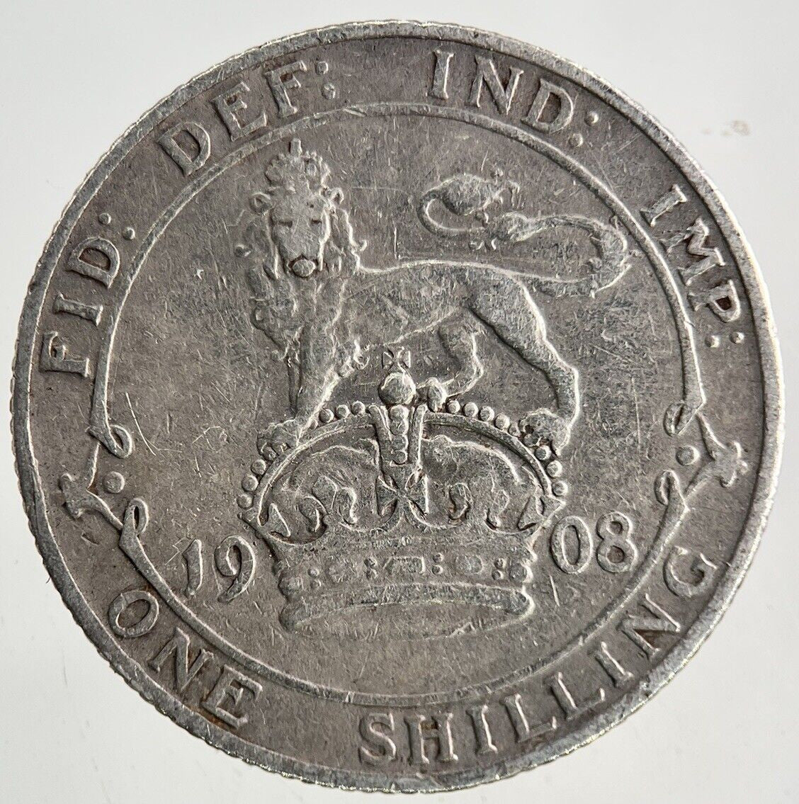 1908 Edward VII Shilling Silver Coin | Fine Collectable Grade