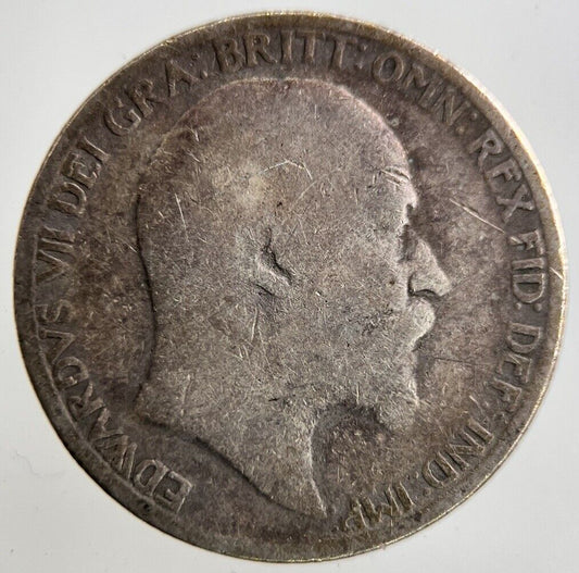 1908 Edward VII Sixpence Silver Coin | Fair Grade