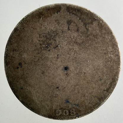 1908 Edward VII Sixpence Silver Coin | Fair Grade