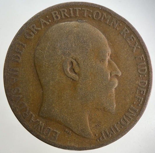 1908 Edward VII One Penny Coin | Collectable Grade