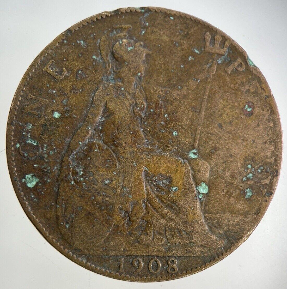 1908 Edward VII One Penny Coin | Collectable Grade