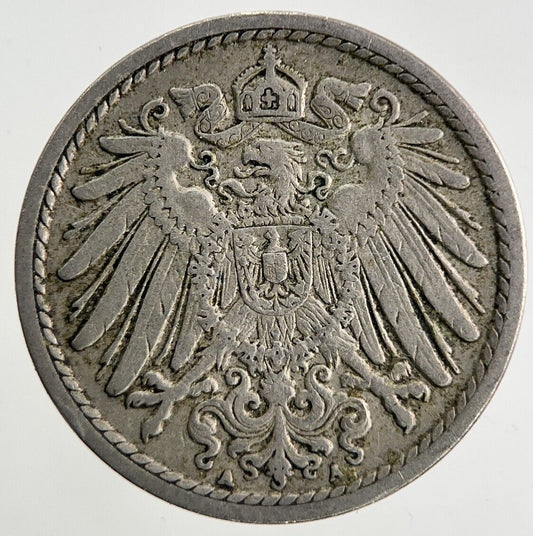 1908 Germany 5 Pfennig Coin | Fine Collectable Grade
