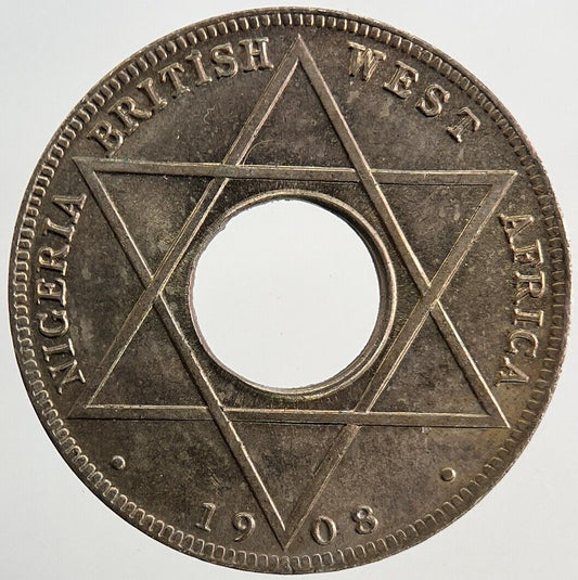 1908 West Africa 1/10th One Tenth Penny Coin | Very Fine Grade