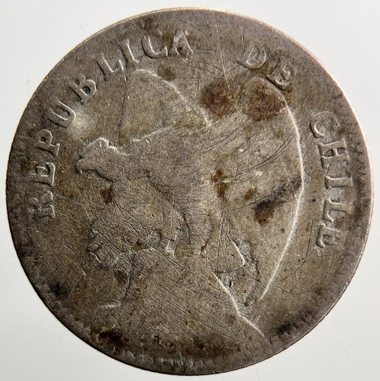 1909 Chile Veinte 20 Centavos Silver Coin | Collectable Grade | a3726