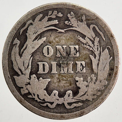 1908 US USA Barber Dime Silver Coin | Collectable Grade | a5791