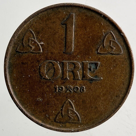 1908 Sweden 1 Ore Coin | Fine Collectable Grade