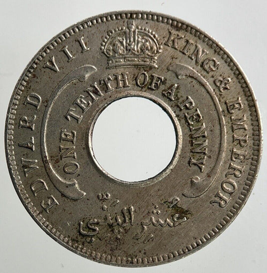 1908 West Africa 1/10th Penny Coin | Fine Collectable Grade