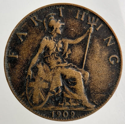 1909 Edward VII Farthing Coin | Fine Collectable Grade