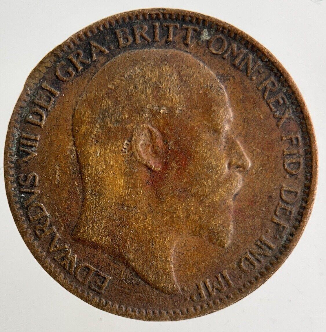 1909 Edward VII Farthing Coin | Fine Collectable Grade