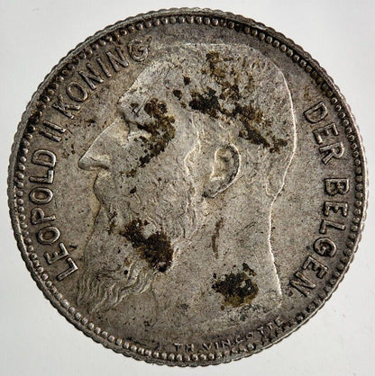 1909 Belgium 1 Franc Silver Coin | Fine Collectable Grade