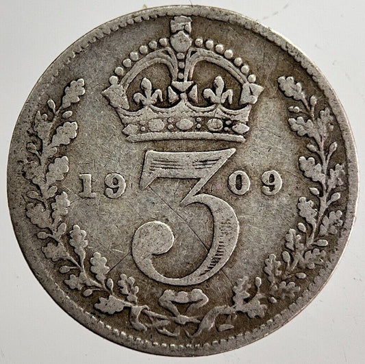 1909 Edward VII Threepence Silver Coin | Collectable Grade | a8715
