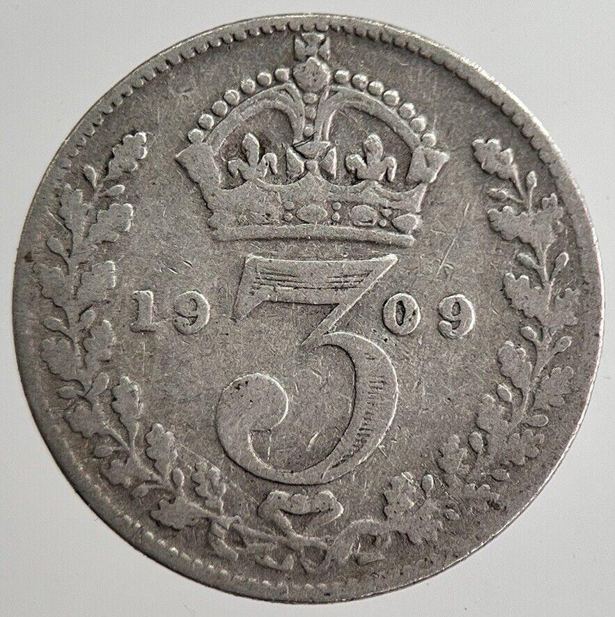 1909 Edward VII Threepence Silver Coin | Collectable Grade | a8875