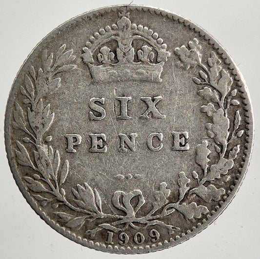 1909 Edward VII Sixpence Silver Coin | Collectable Grade | a5010