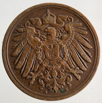 1909 Germany 1 Pfennig Coin | Fine Collectable Grade