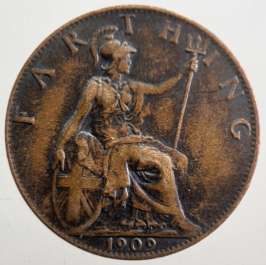 1909 Edward VII Farthing Coin | Very High Grade | a7699